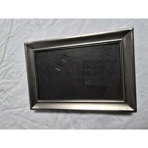 Silver Tone Rectangular Picture Frame, holds 4 x 6 photo.